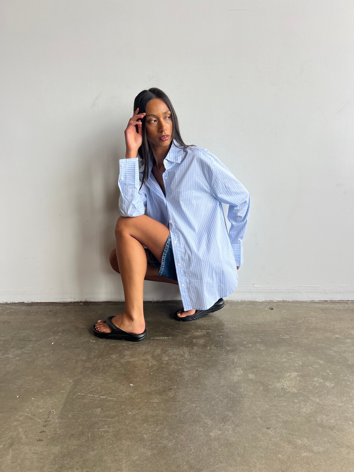 Florence Shirt - Light Blue/White Stripe