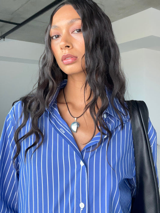 Florence Shirt - Blue and White Stripe