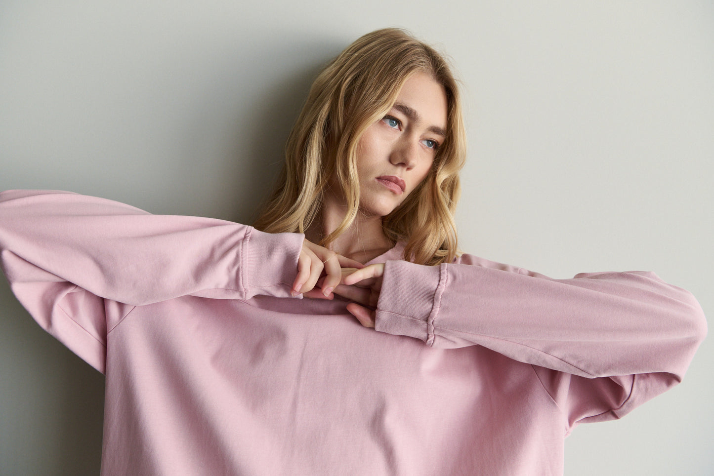 Isola V-Neck L/sleeve Top, Dusty Rose