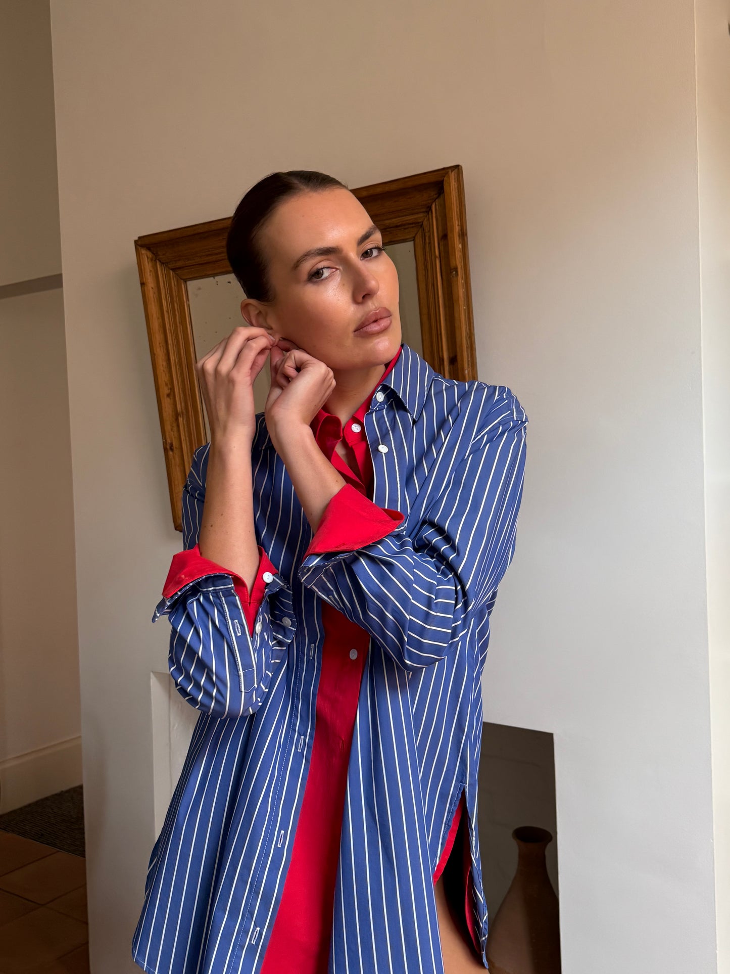 Florence Shirt - Blue and White Stripe