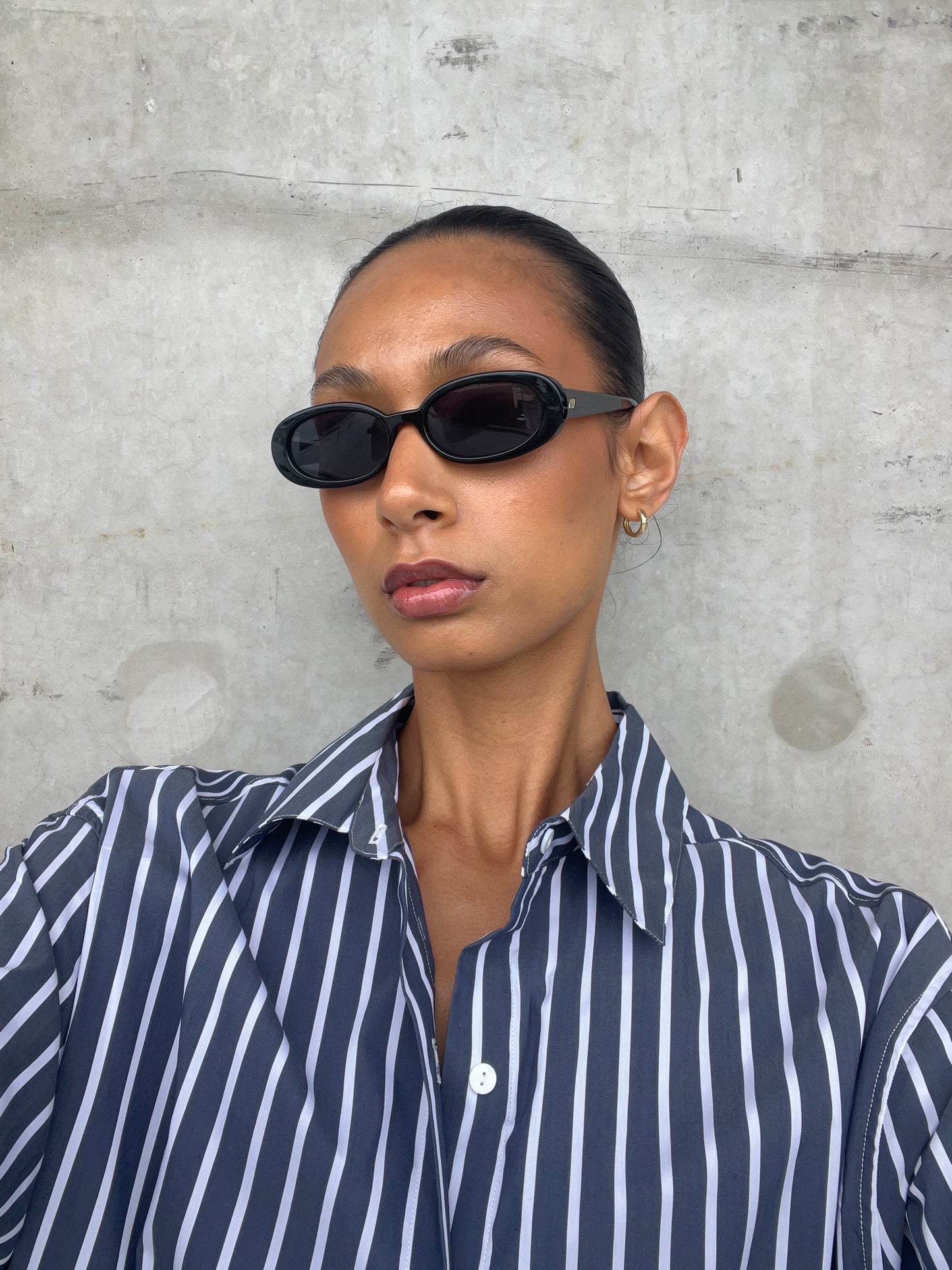 Florence Shirt - Navy/White Stripe