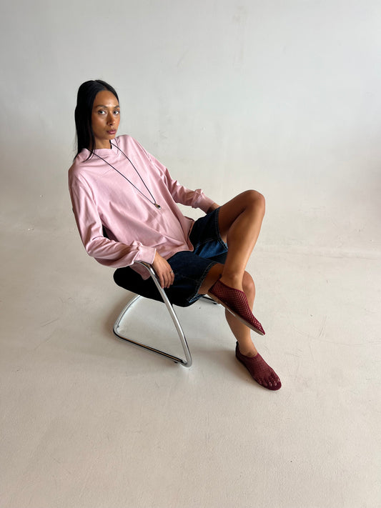 Isola V-Neck L/sleeve Top, Dusty Rose