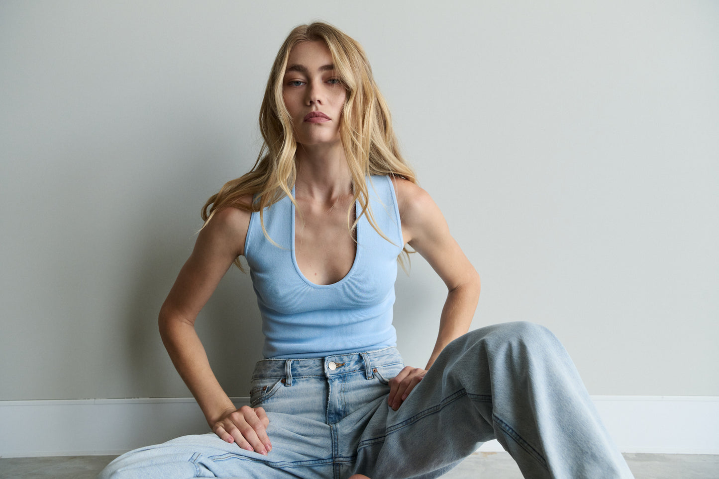 Tropea Top - Baby Blue