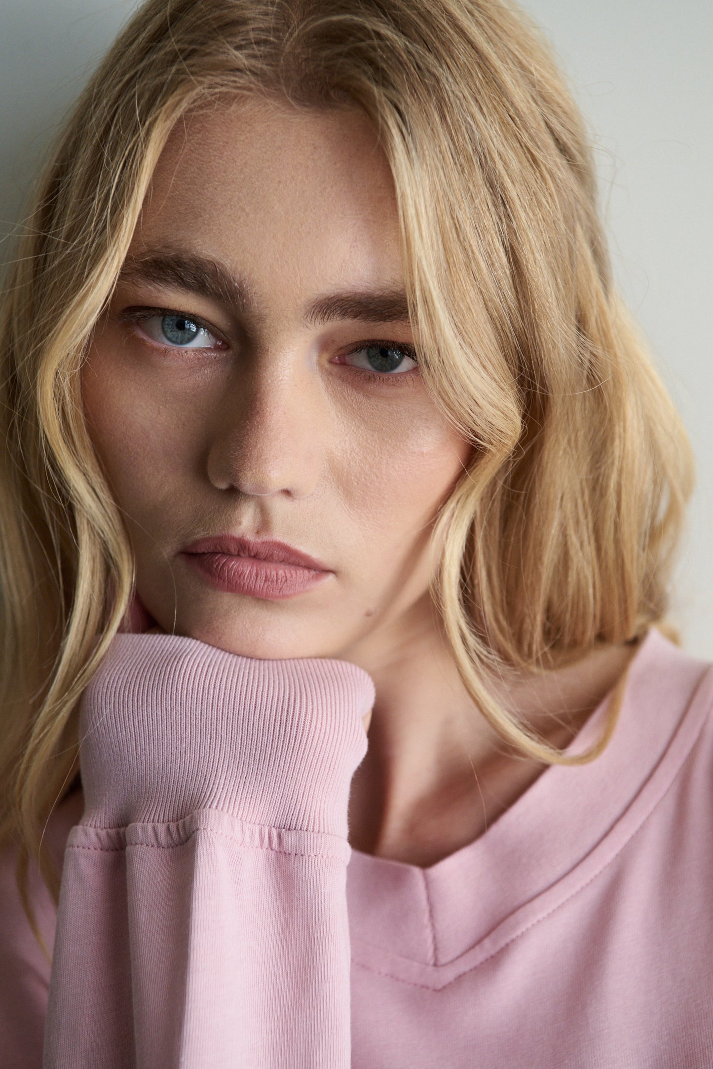 Isola V-Neck L/sleeve Top, Dusty Rose