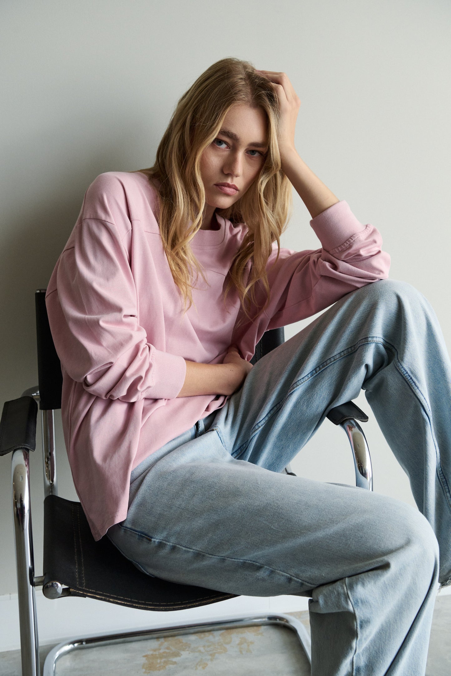 Isola V-Neck L/sleeve Top, Dusty Rose