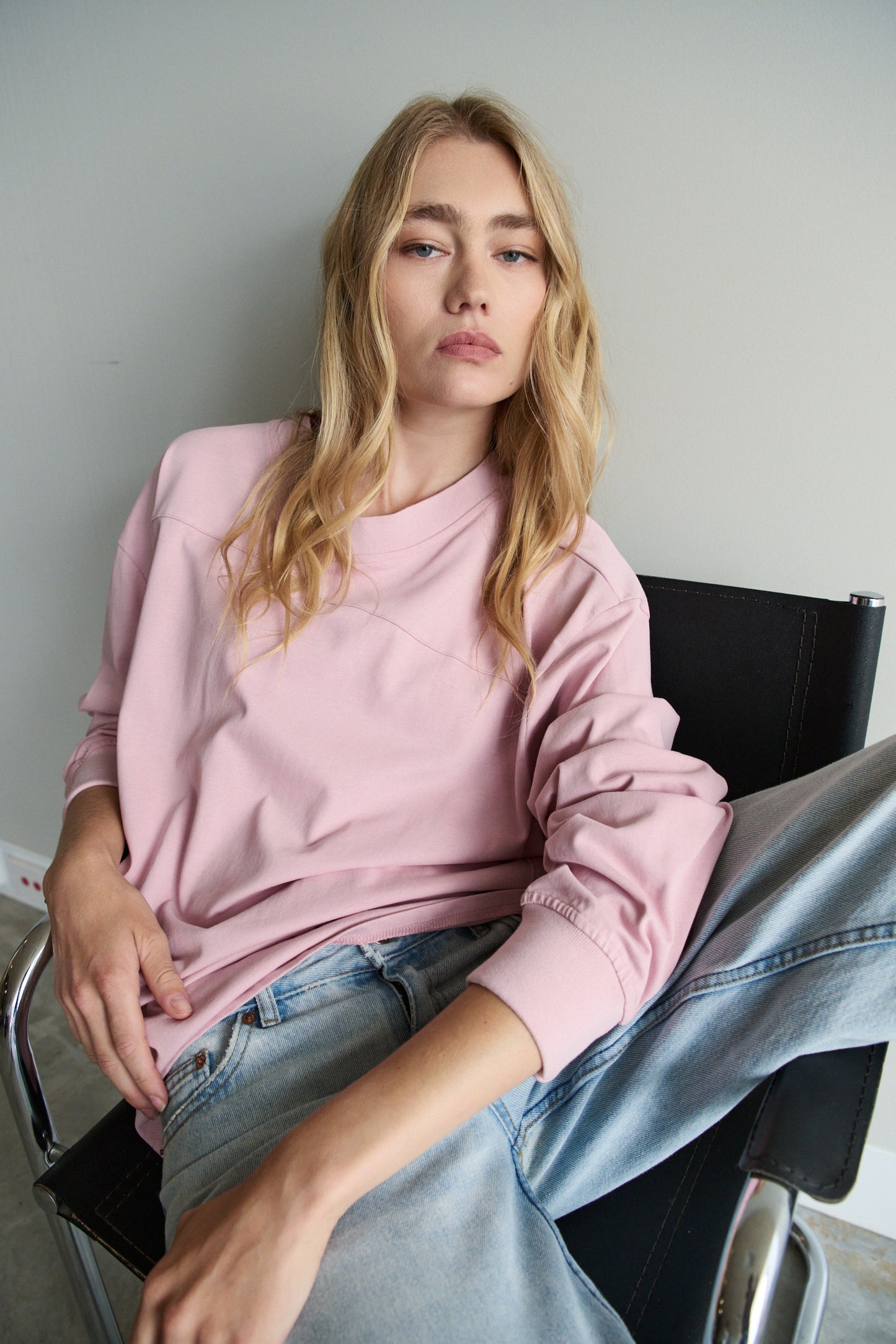 Isola V-Neck L/sleeve Top, Dusty Rose