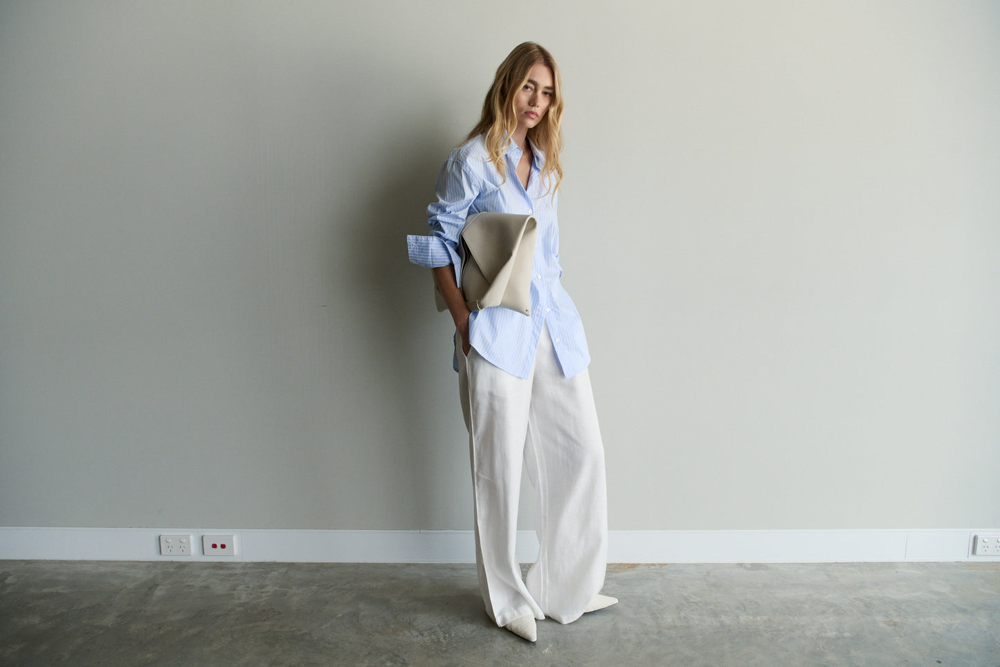 Florence Shirt - Light Blue/White Stripe