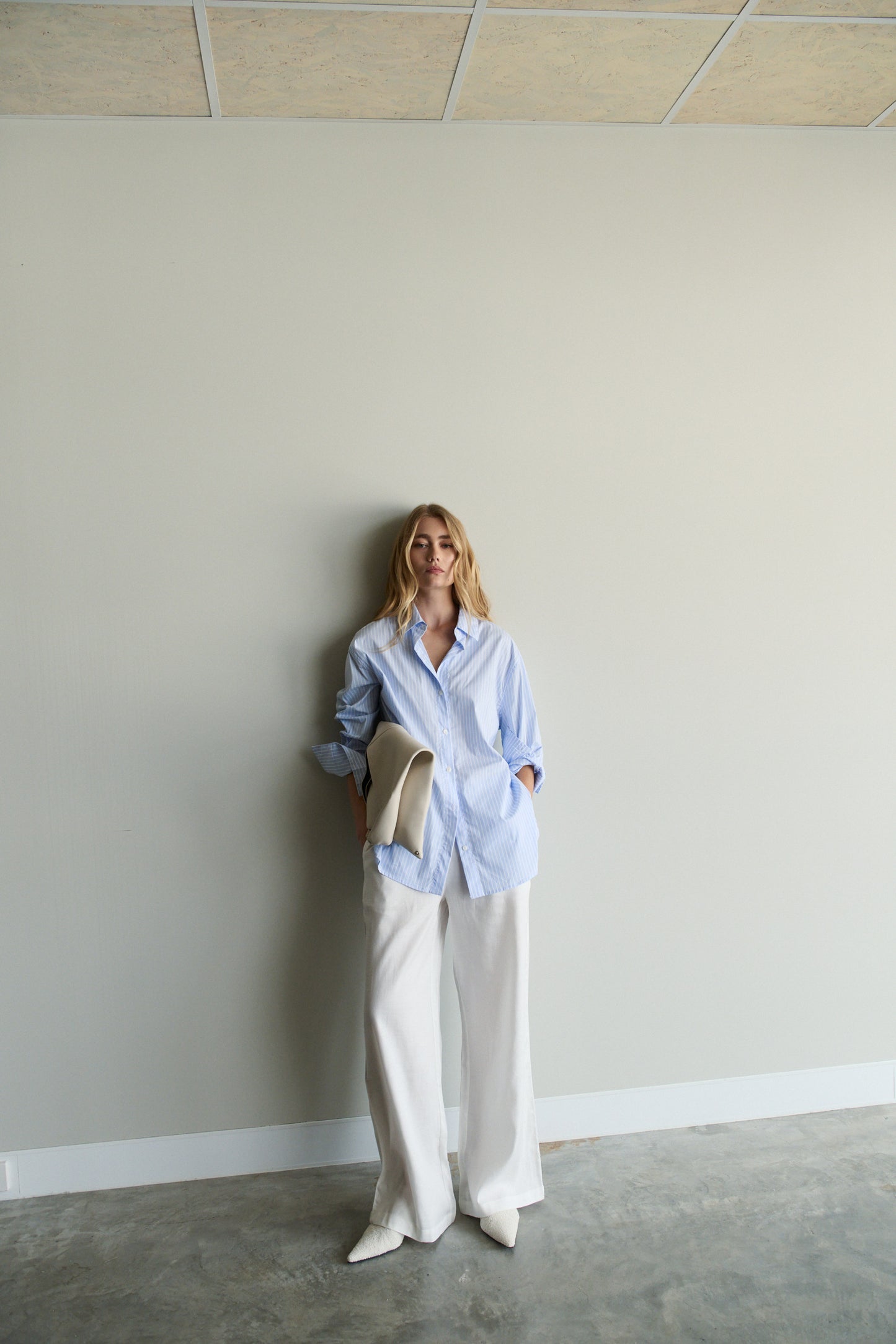 Florence Shirt - Light Blue/White Stripe