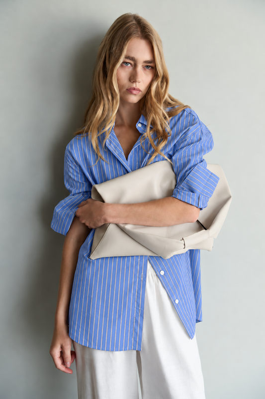 Florence Shirt - Sky Blue stripes